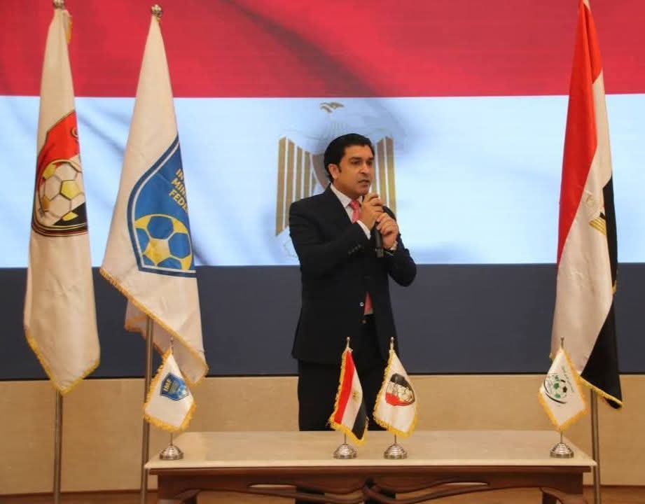 المصري أحمد سمير يفوز برئاسة الاتحاد العربي للميني فوتبول بالتزكية للمرة الثانية على التوالي
