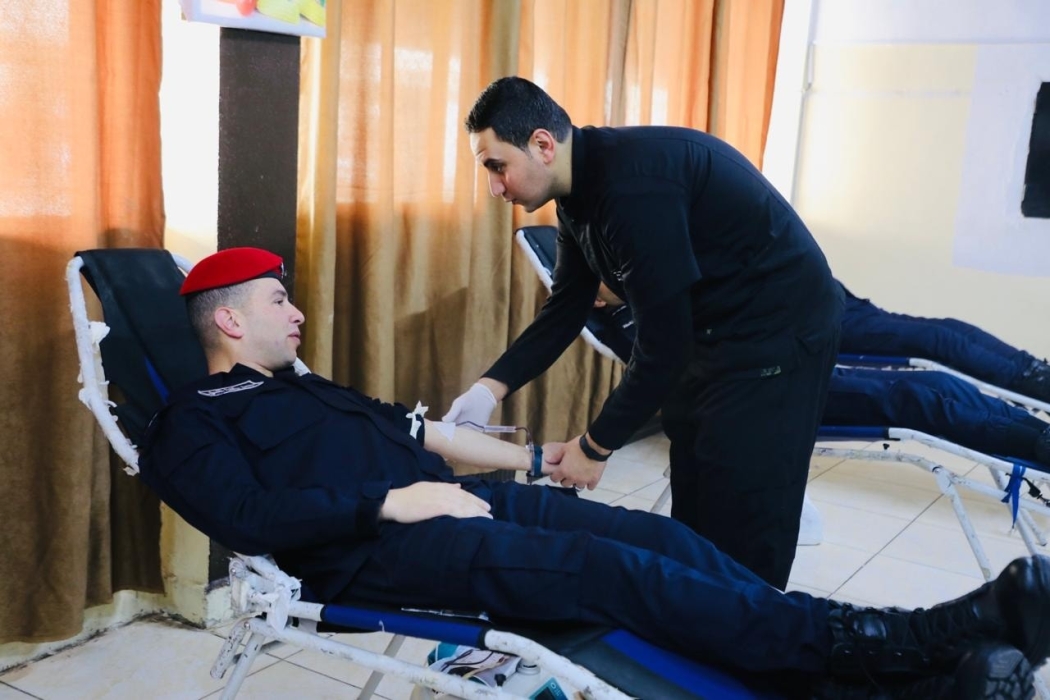 قيادة الانضباط في مديرية الأمن العام تنفّذ حملة تبرع بالدم لصالح مركز الأورام العسكري