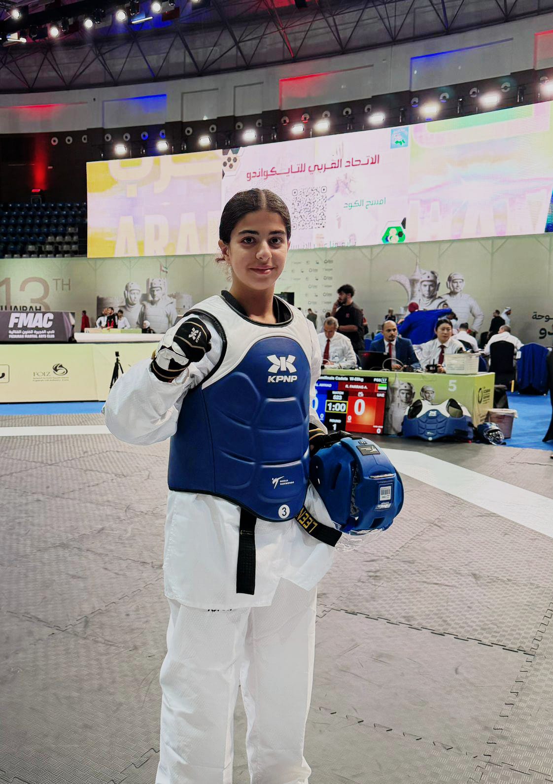 لين العواد تتألق وتحصد برونزية كأس العرب للتايكوندو