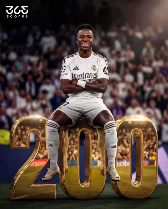 فينيسيوس جونيور يحقق 200 مساهمة تهديفية مع ريال مدريد