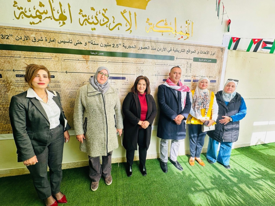 العجارمة ترعى افتتاح جدارية التاريخ الأردني بمدرسة أم عبهرة الثانوية للبنات