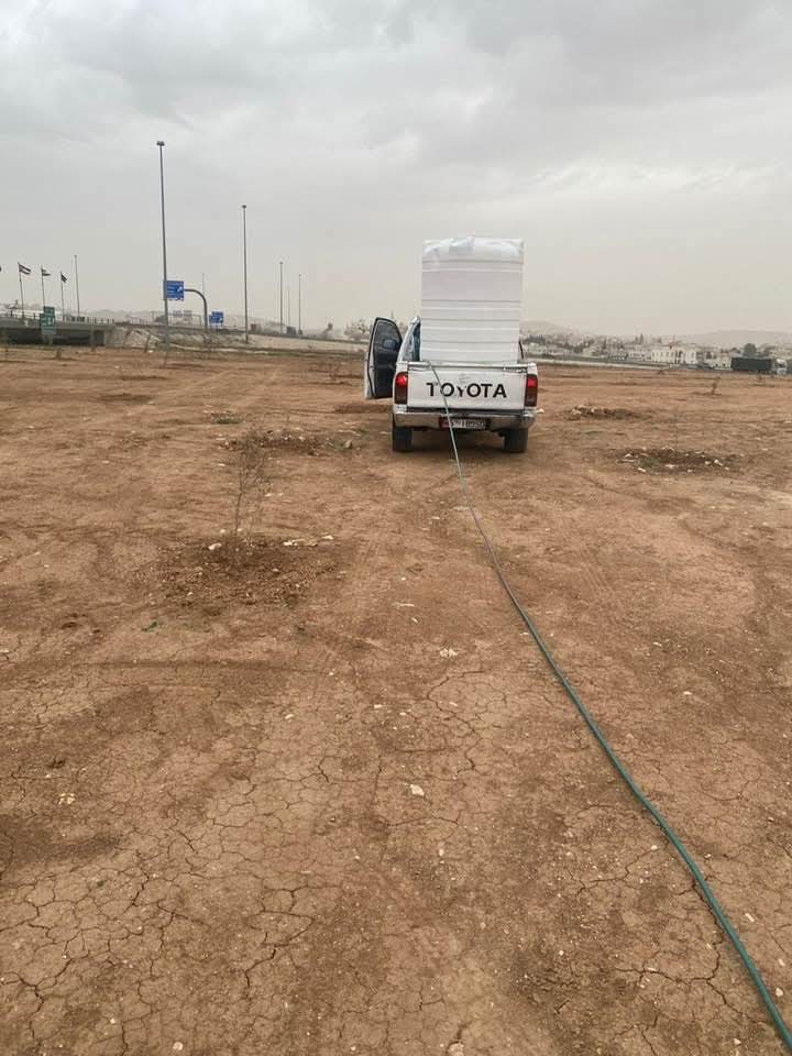 بلدية الموقر تعزز المشهد الجمالي والبيئي بصيانة الميادين والأشجار في ميدان الشيخ محمد مطيع الزهير....صور