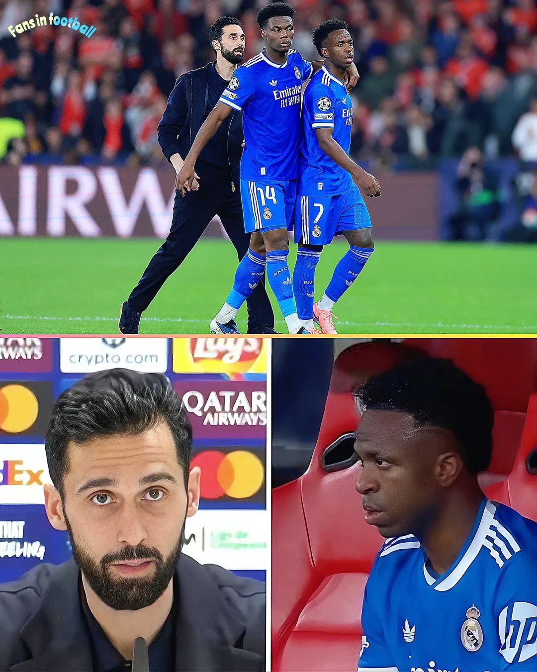 أربيلوا يوجه رسالة دعم قوية لفينيسيوس: إذا غادر الملعب نغادر معه جميعًا