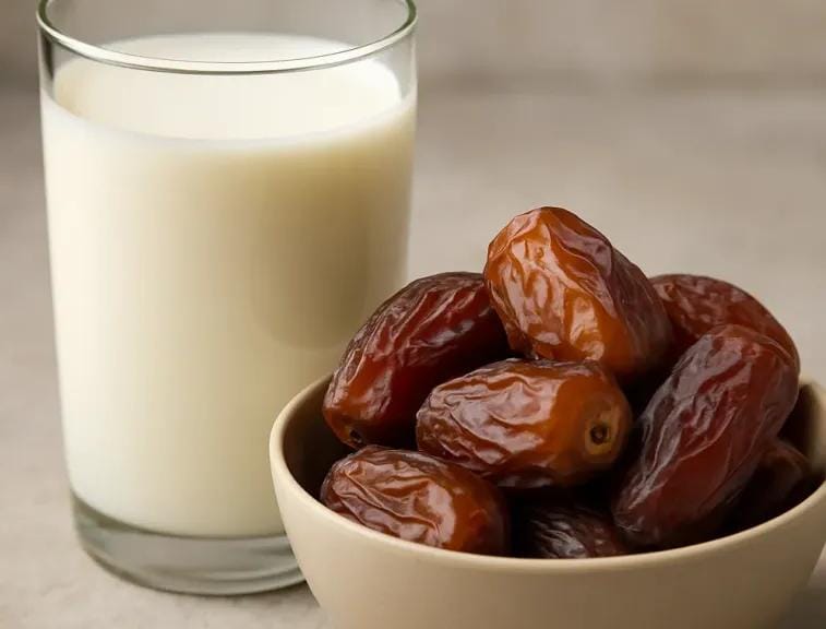التمر والحليب.. مزيج غذائي مثالي يعزز صحة الصائمين في رمضان