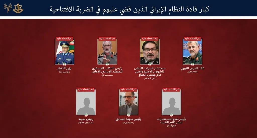 لحظات صعبة للنظام الإيراني.. الجيش الإسرائيلي يعلن تصفية القيادة بأكملها!