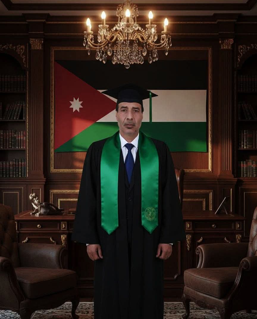 النقيب محمد قبلان العدوان ينال بكالوريوس القانون من جامعة جرش الأهلية