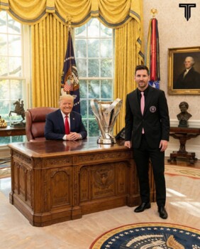 ترامب يستقبل ميسي في البيت الأبيض في لقاء تاريخي