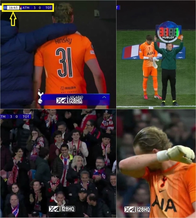 استبدال مبكر لحارس توتنهام بعد أخطاء كارثية أمام أتلتيكو مدريد