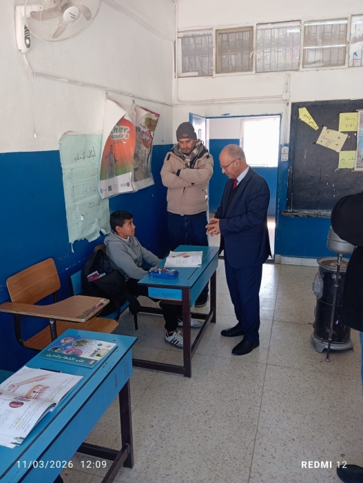 السفاسفة يتفقد سير العملية التعليمية في مدرستي القاسمية الأساسية المختلطة والقاسمية الأساسية للبنين .