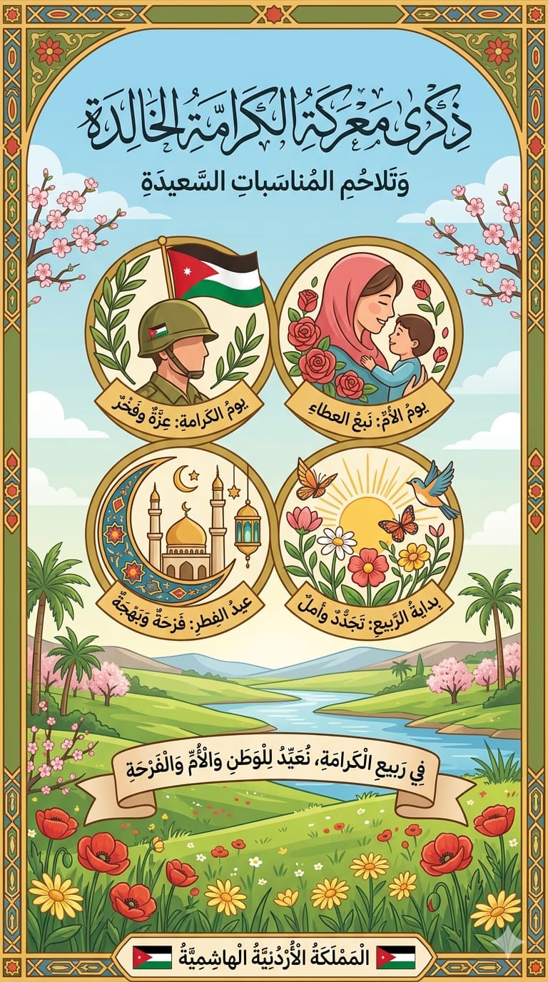 معركة الكرامة : حين يزهر النصر في ربيع  الأرض و يوم الأم