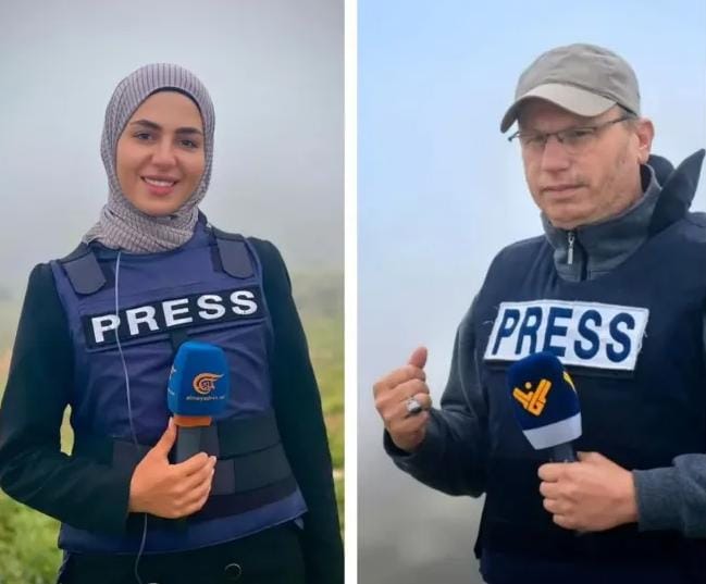 تفاصيل مقتل علي شعيب وفاطمة فتوني مراسلي المنار والميادين في غارة جنوب لبنان