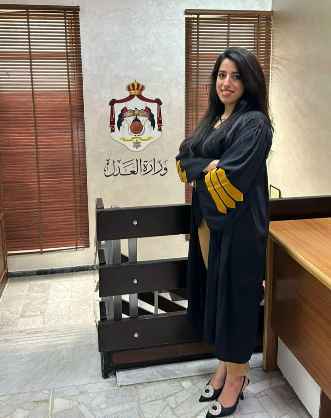 مرزوق أمين الخوالدة يهنئ خليل سند الجبور بأداء ابنه للقسم القانوني