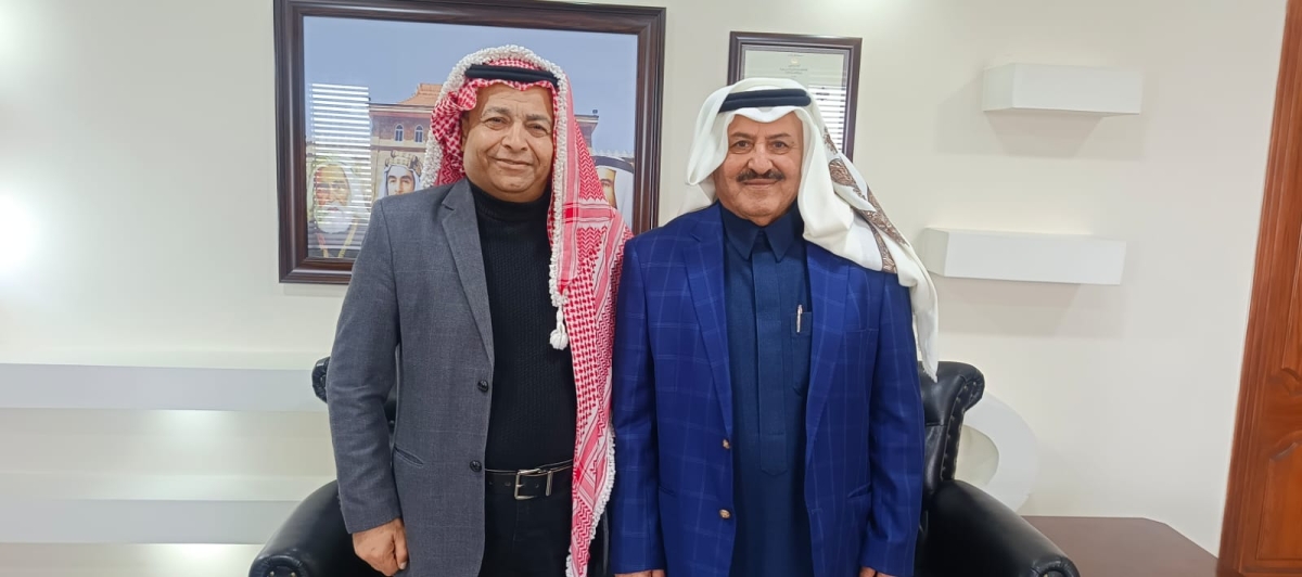 البلوي يستقبل الجبور لتسلم بيان متقاعدي بني صخر