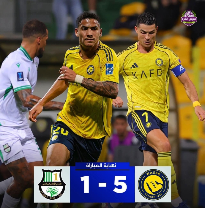 النصر السعودي يكتسح الأهلي القطري بخماسية ويتأهل إلى نهائي دوري أبطال آسيا 2