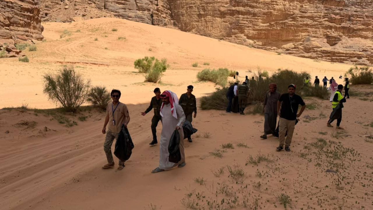 بلدية حوض الديسة تشارك في حملة وطنية للنظافة داخل محمية وادي رم الطبيعية