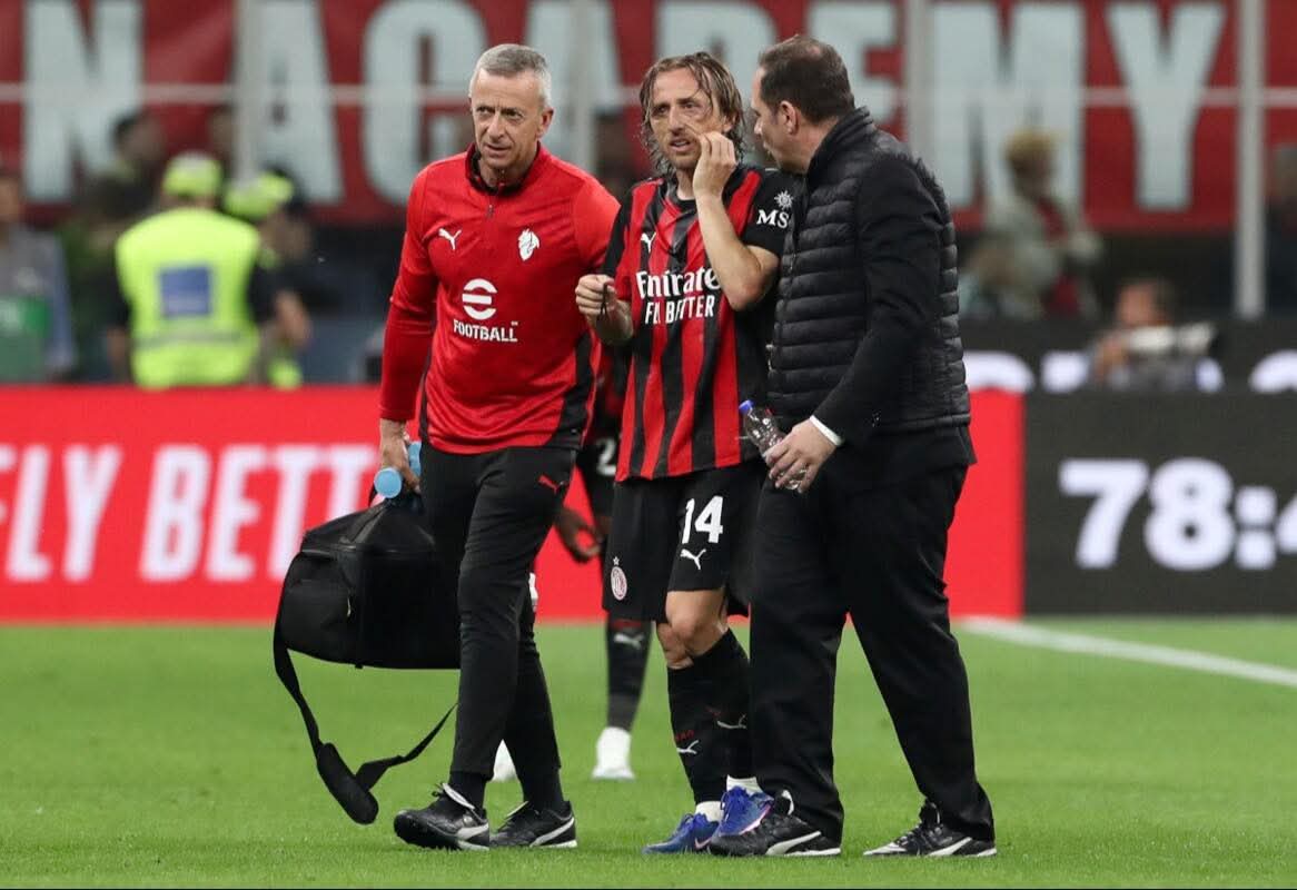 ميلان يعلن انتهاء موسم مودريتش بعد عملية ناجحة في الوجه