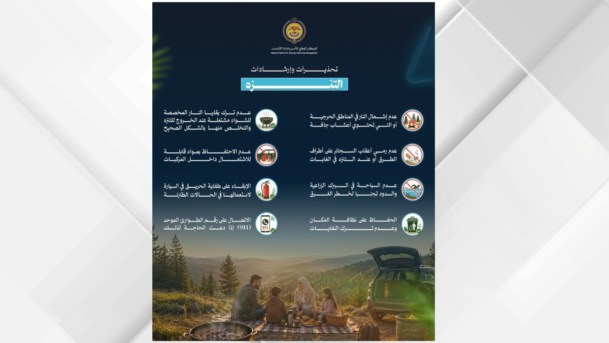 إدارة الأزمات يدعو لرفع الجاهزية لمنع حرائق الأعشاب خلال الصيف