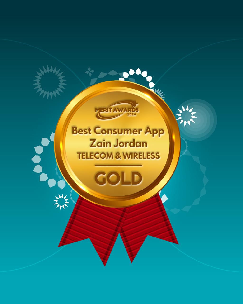زين الأردن تحصد جائزة أفضل تطبيق ضمن جوائز Merit Awards 2026 عن تطبيقها  Zain Jo
