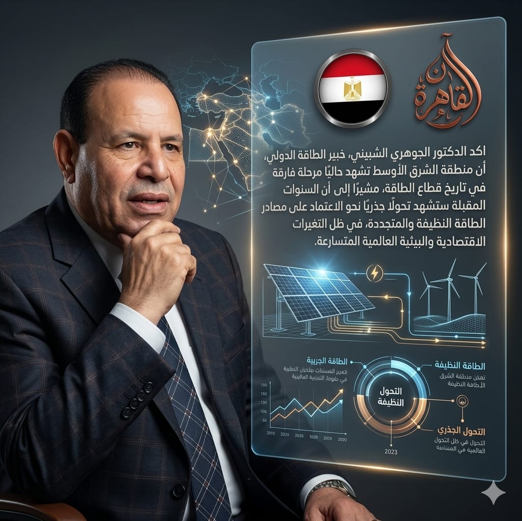 خبير الطاقة الدولي الدكتور الجوهري الشبيني: الشرق الأوسط أمام ثورة طاقة غير مسبوقة
