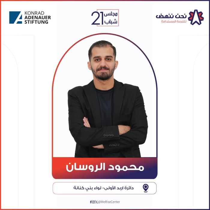 محمود الروسان يعلن ترشحه لانتخابات مجلس شباب 21 – الدورة الثالثة