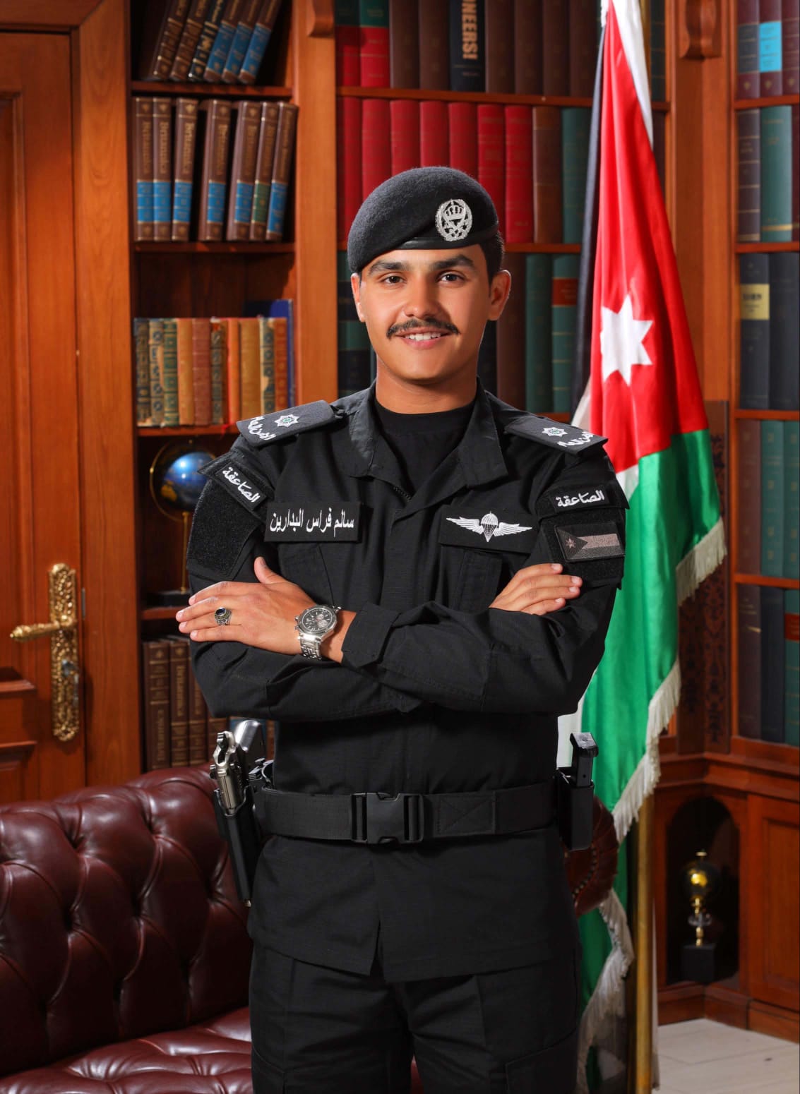 البدارين يهنئون الملازم الثاني سالم البدارين بتخرجه من جامعة مؤتة