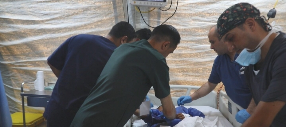 المستشفى الميداني الأردني جنوب غزة10 يباشر أعماله