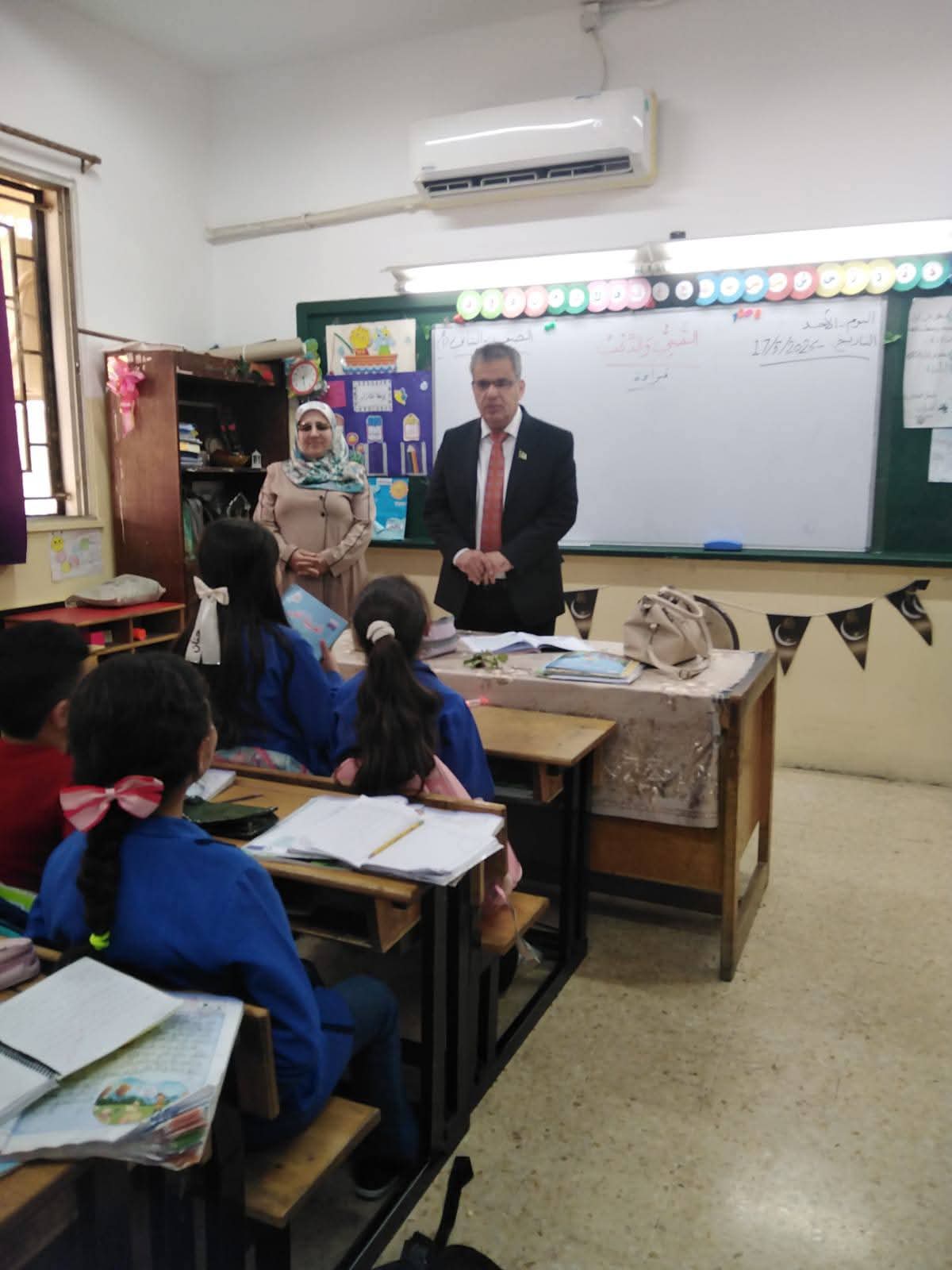 الجراح يتابع سير العملية التعليمية في مدرسة عين جالوت