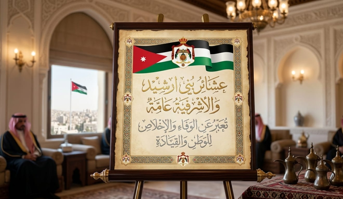 بيان تهنئة وولاء بمناسبة عيد الاستقلال الثمانين للمملكة الأردنية الهاشمية