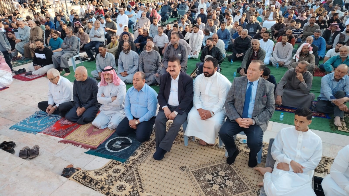 آلاف المصلين يؤدون صلاة عيد الأضحى في الساحة الهاشمية بجرش وسط أجواء إيمانية وروحانية