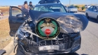 الدوريات الخارجية : إصابة سائق مركبة ونفوق حيوان جراء حادث سير في شارع البتراء نحو الرمثا