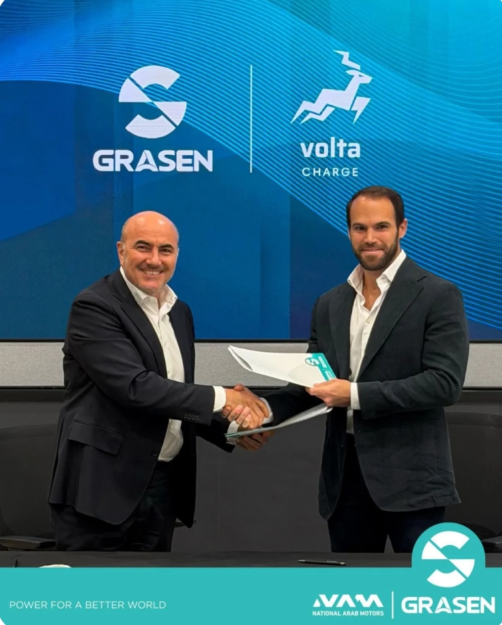 Grasen ترسم ملامح مستقبل التنقل الكهربائي في الأردن عبر شراكة استراتيجية معVolta Charge
