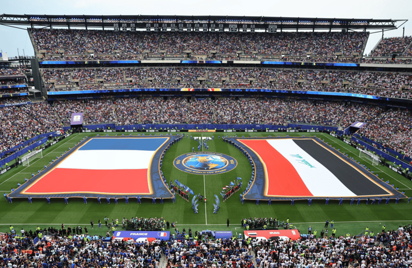 عاصفة رعدية توقف مباراة فرنسا والعراق في كأس العالم 2026 بفيلادلفيا