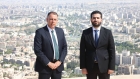 الفراية ونظيره السوري في جبل قاسيون بالعاصمة السورية دمشق